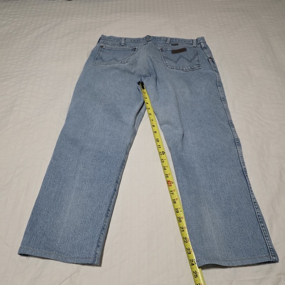 Wrangler Jeans Mens 38x30 Blue 47MWZ Regular Fit Cowboy Boot Zipper With Patch - Picture 3 of 9